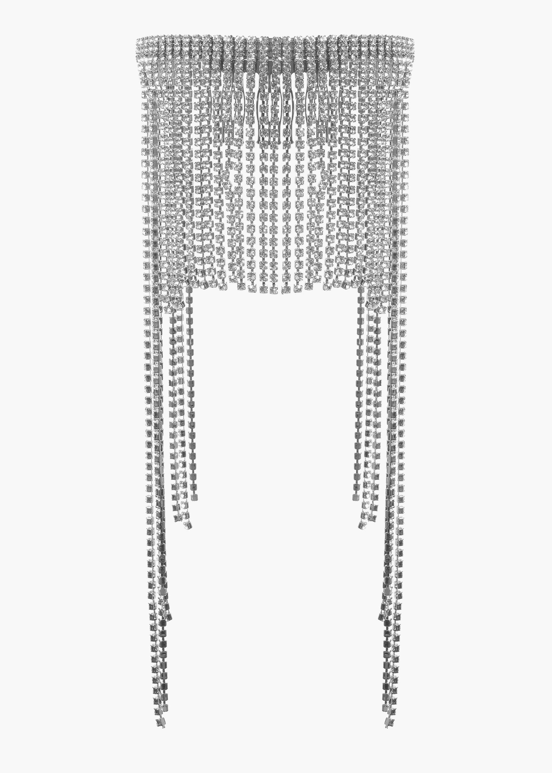 Giorgia fringe silver white Nude Skin