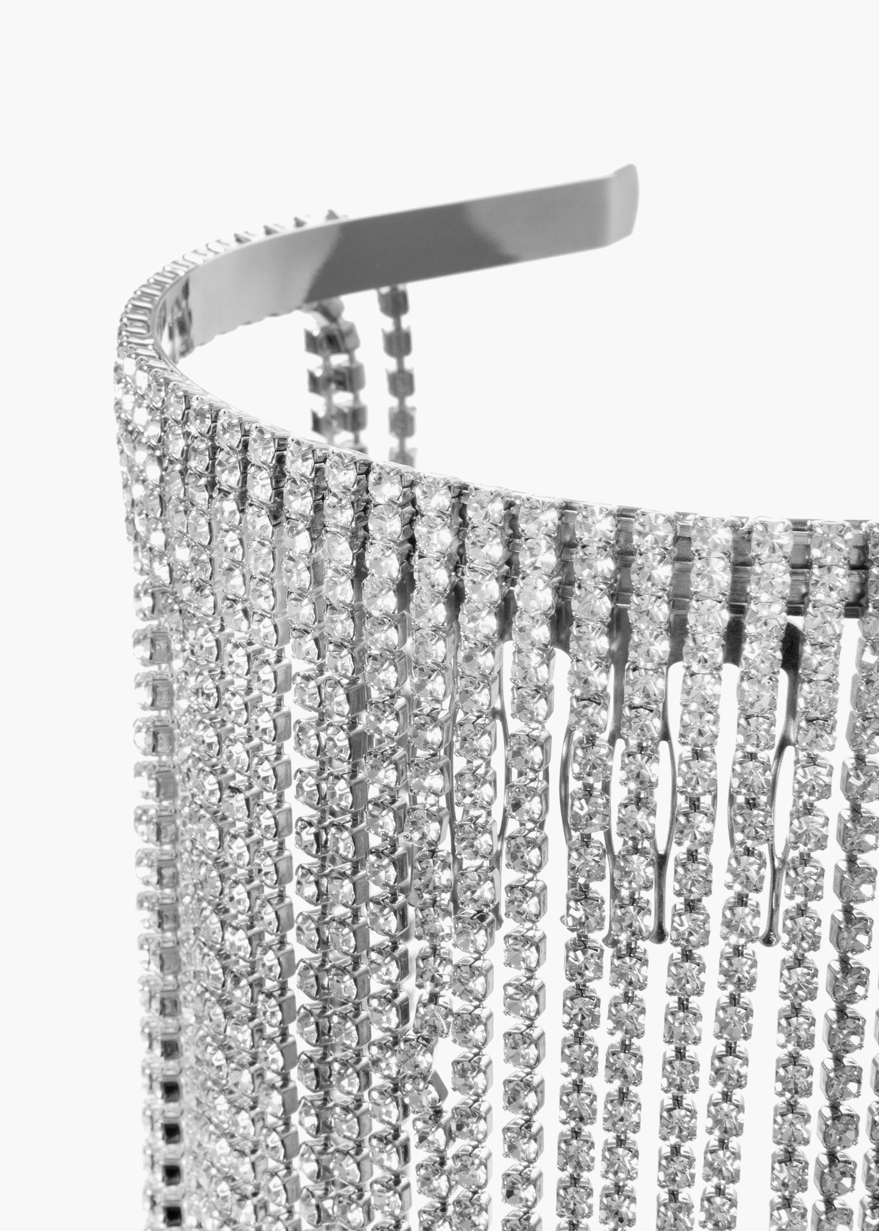 Giorgia fringe silver white Nude Skin