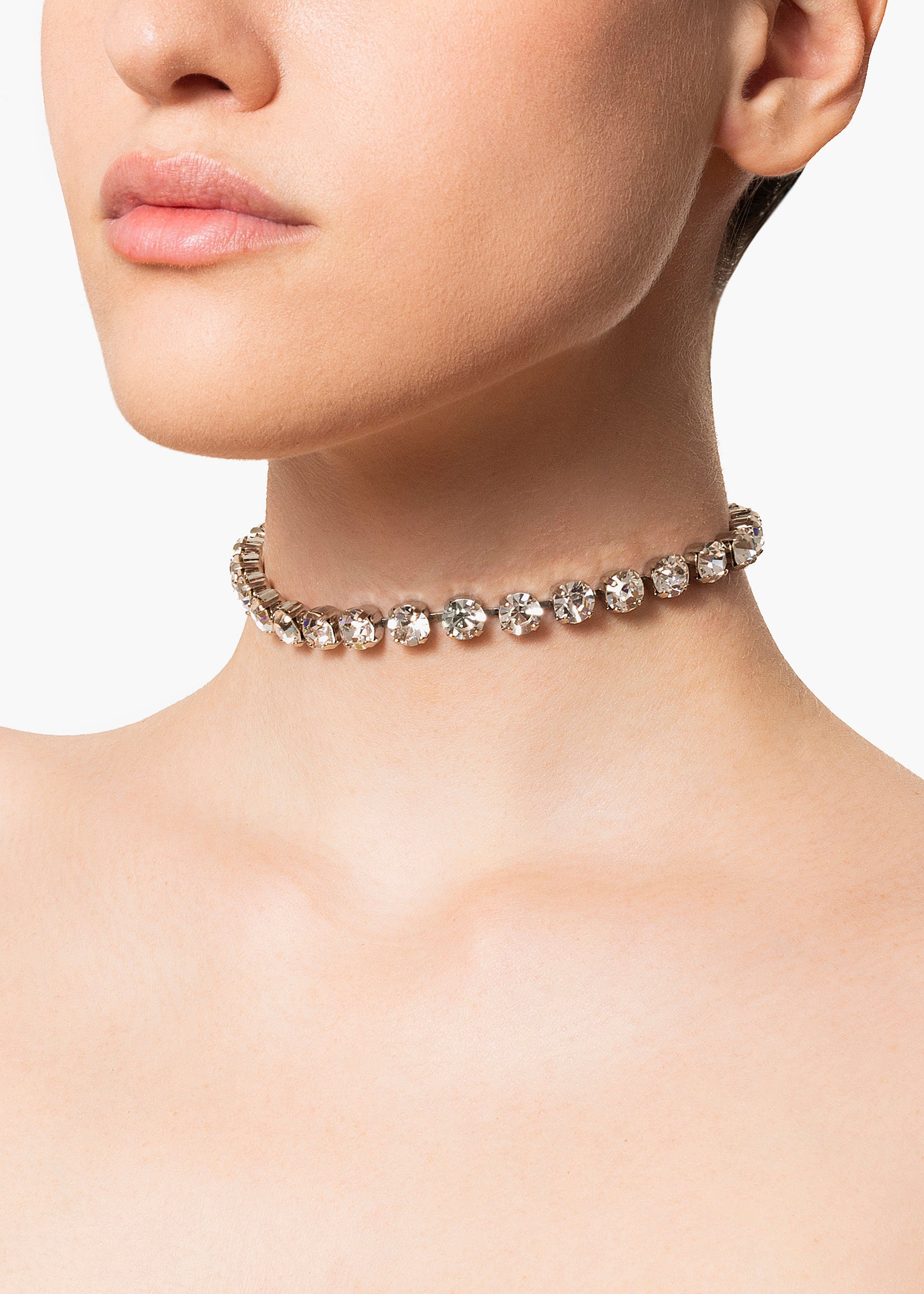 Alessia choker white crystal