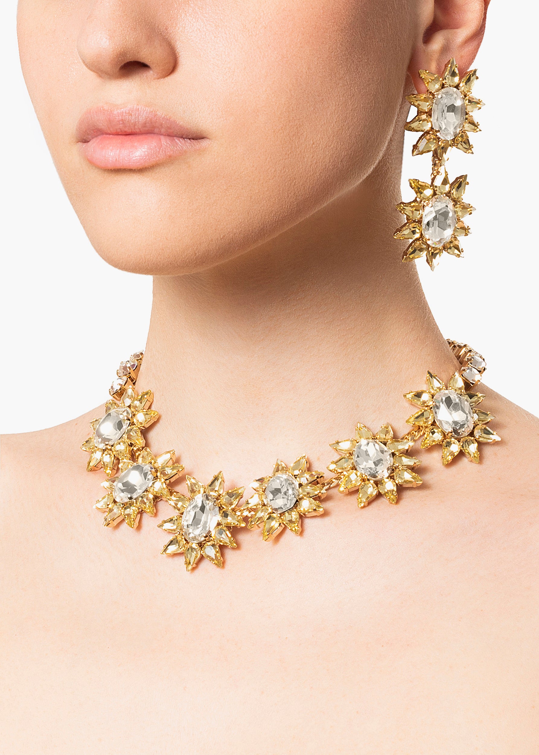 Rosalba necklace crystal sunflower