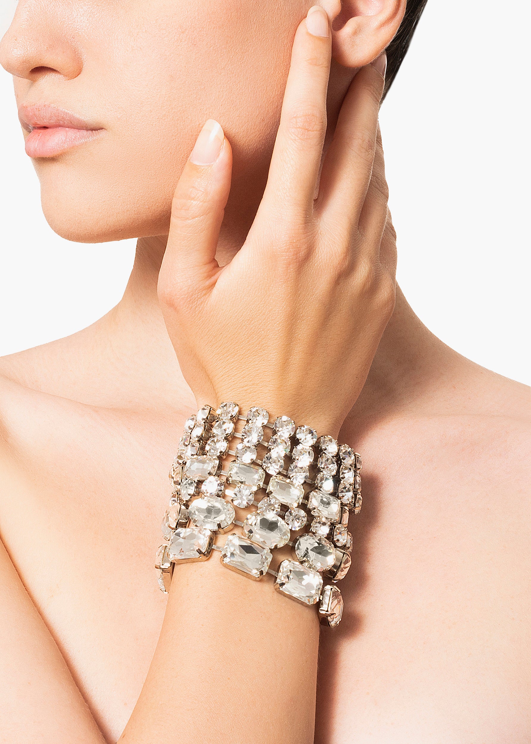 Monica bracelet white crystal