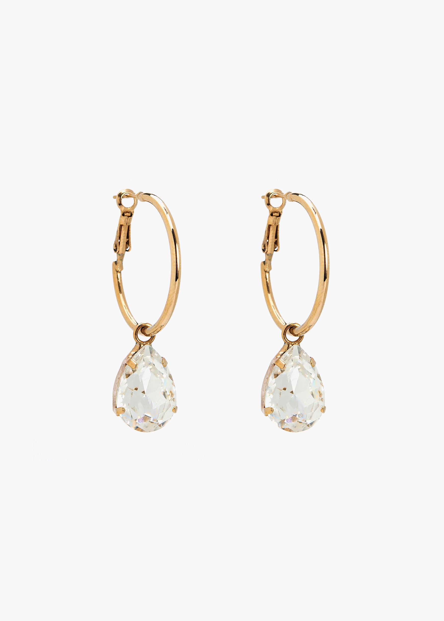 Silvia Earjewels gold crystal