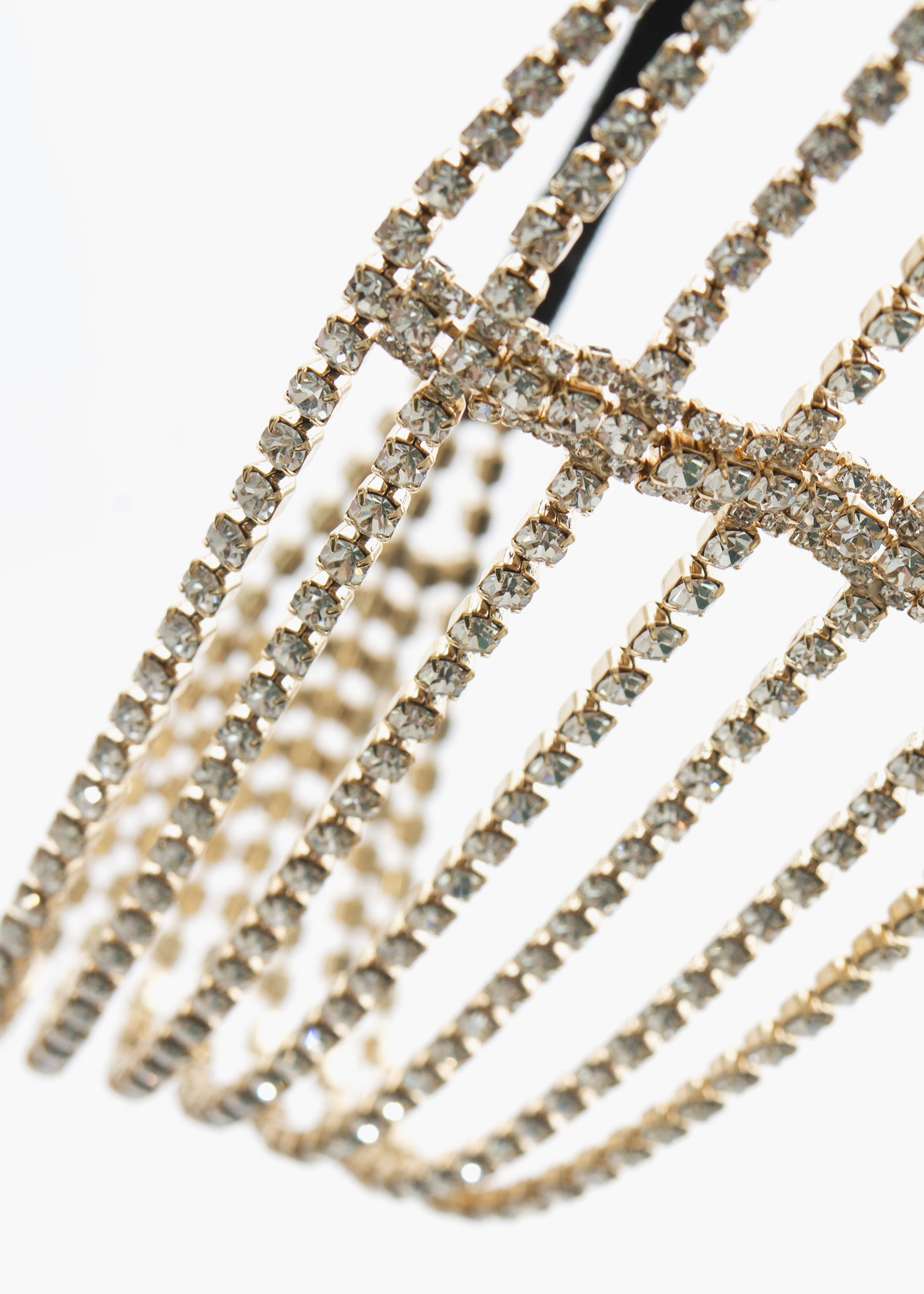Vittoria Headband gold white Nude skin