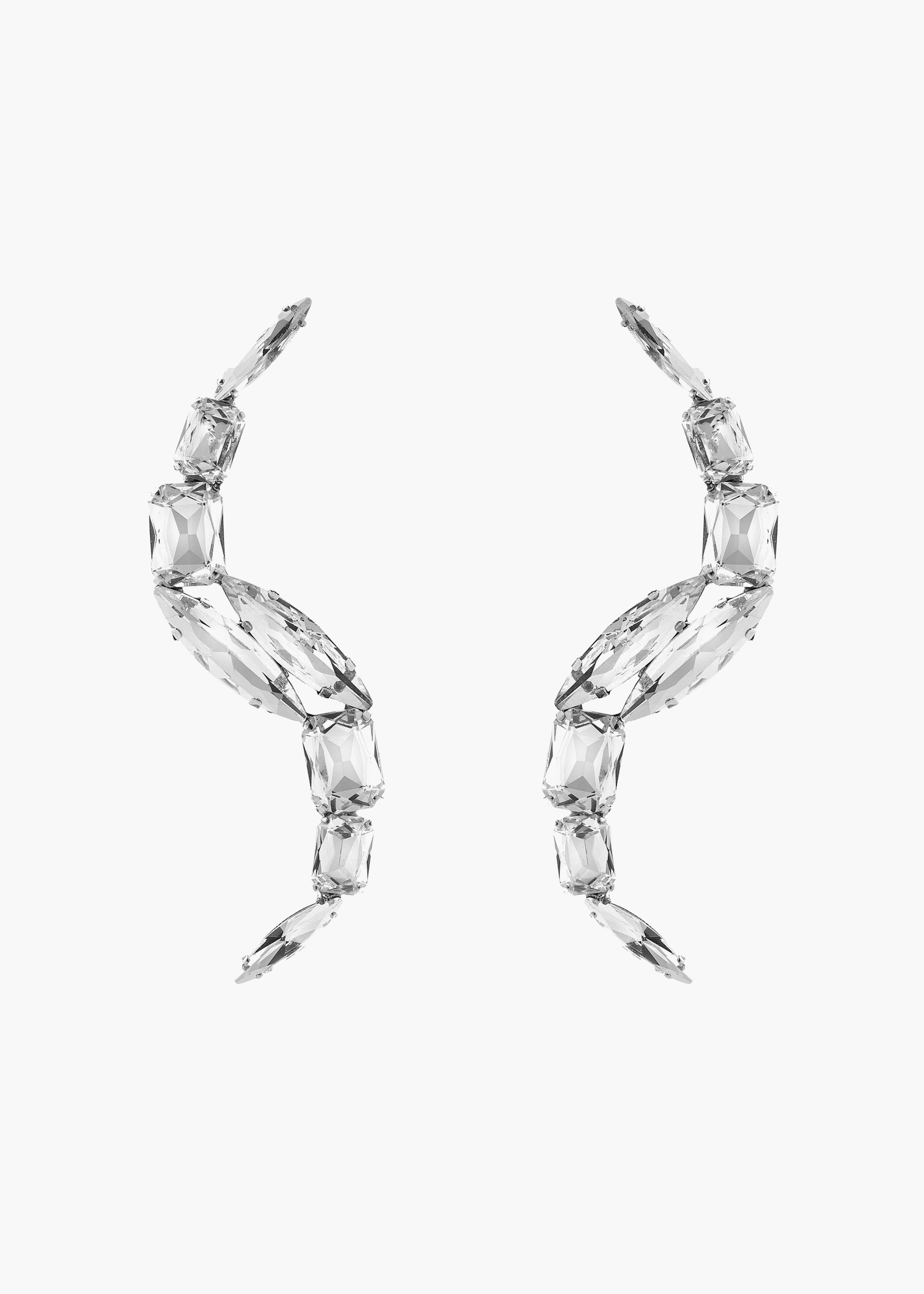 Luna Earjewels silver white