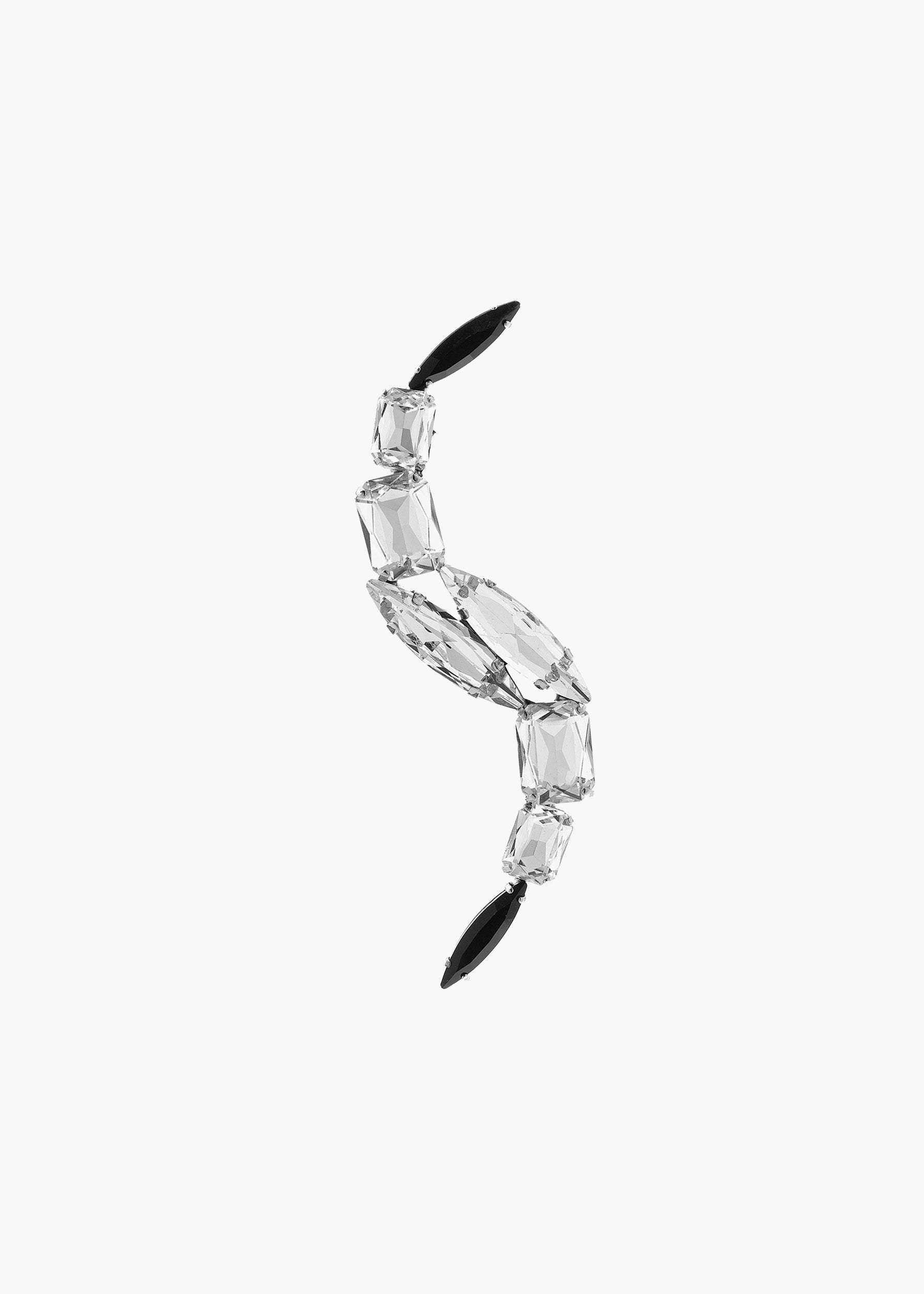 Luna Earjewels silver white/black