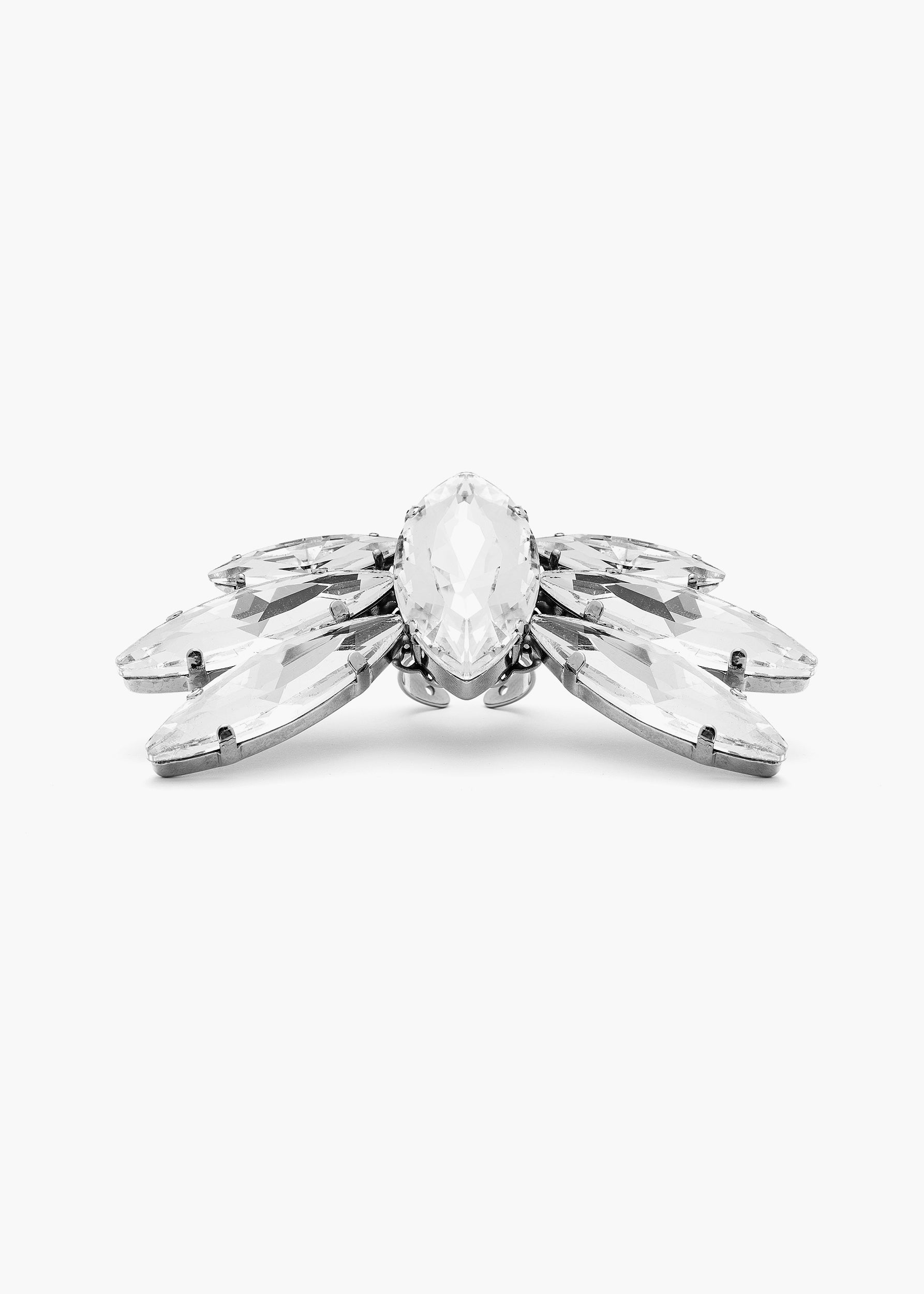 Flora ring silver white