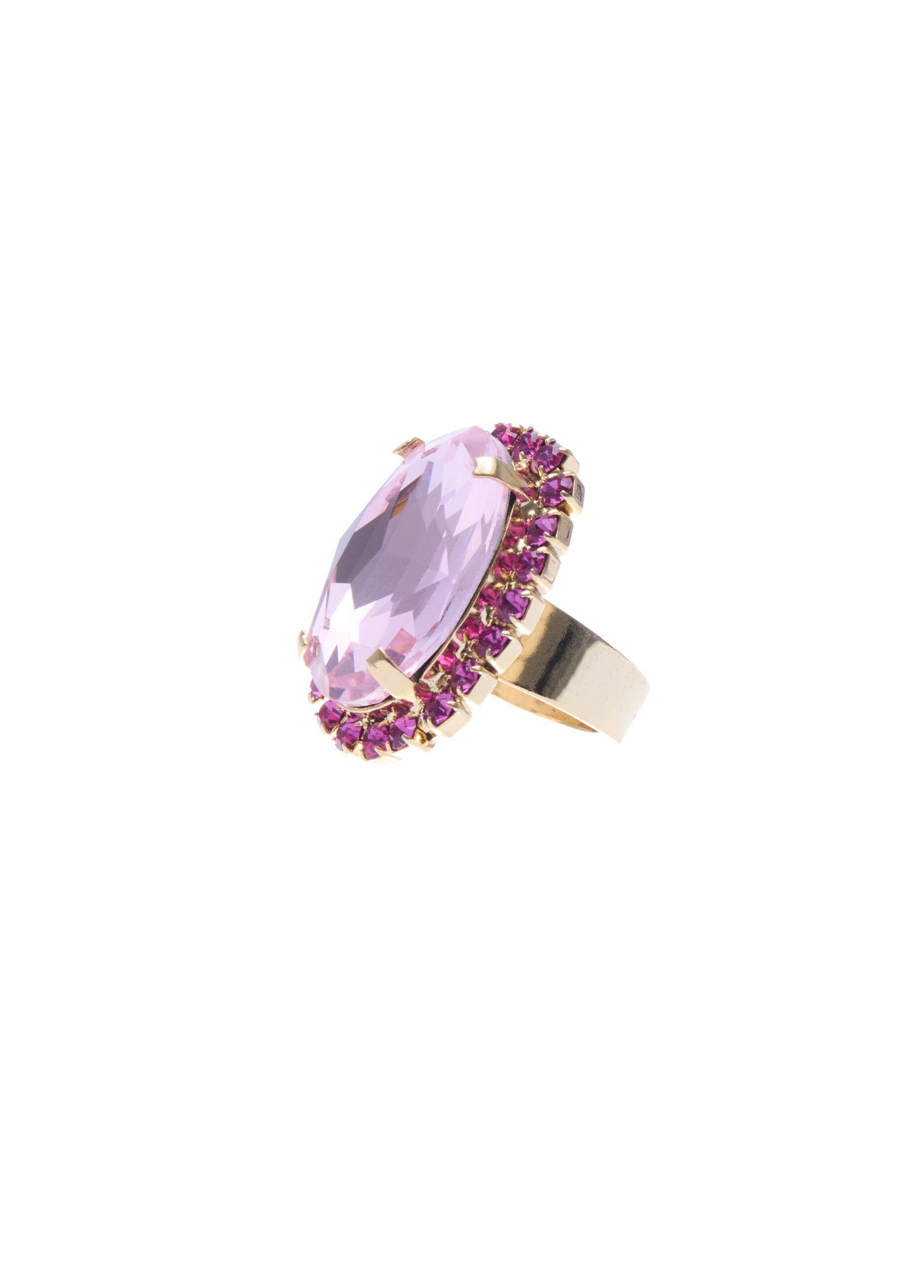 Mara ring round gold pink