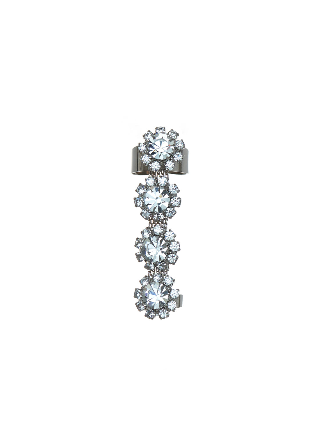 Amalia anello 4 fiori silver