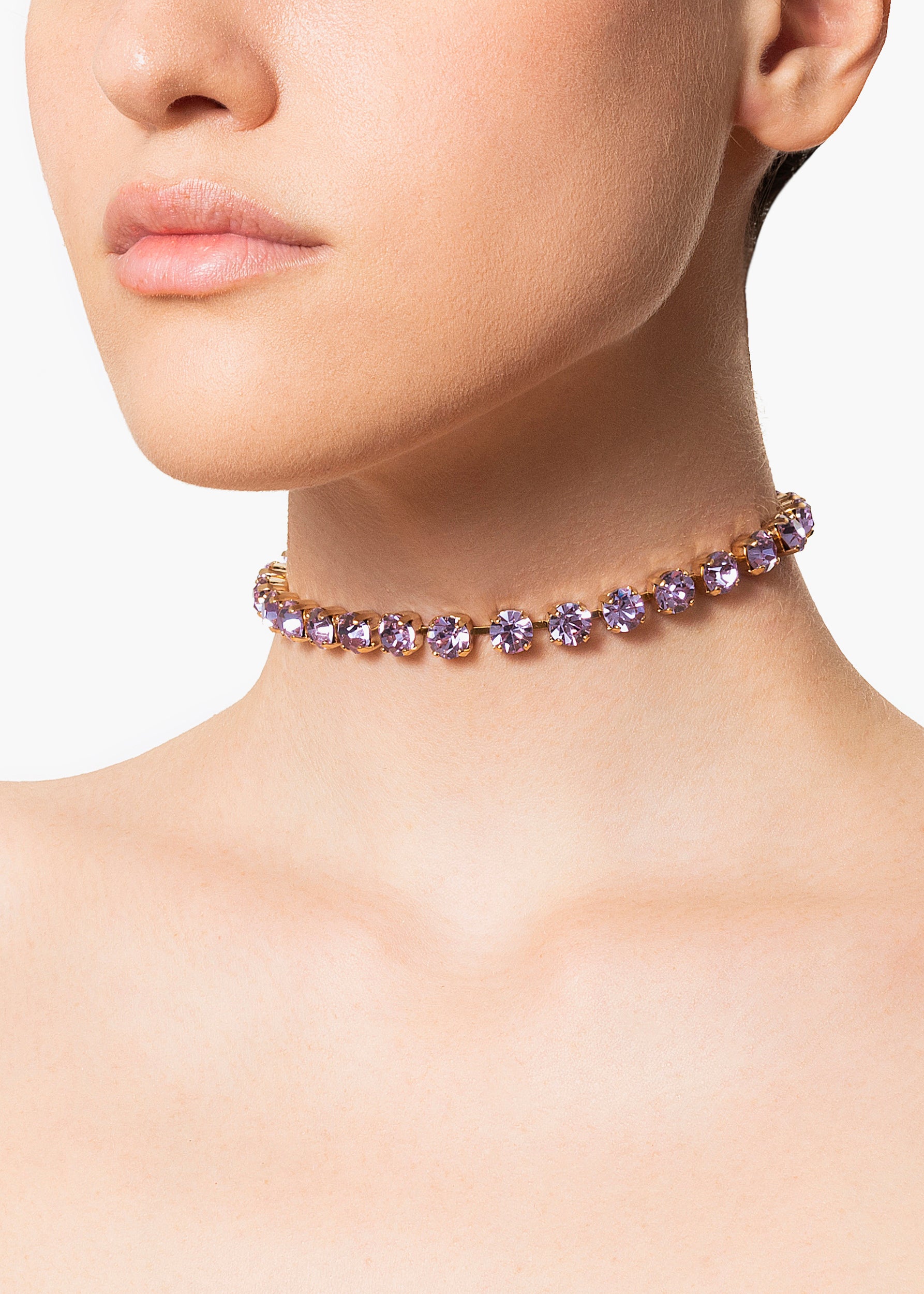 Alessia choker purple crystal