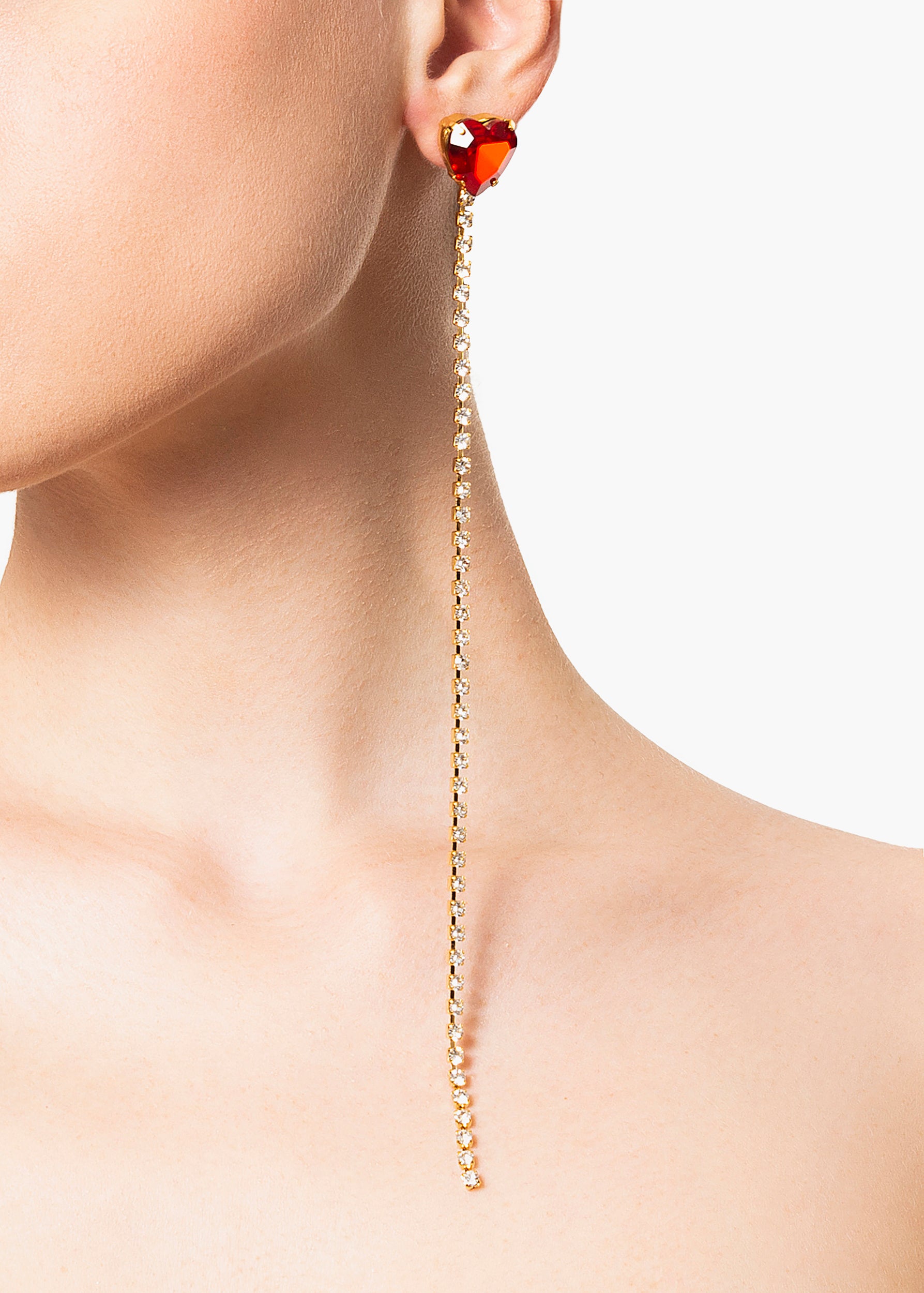 Giorgia Earjewels gold courage red