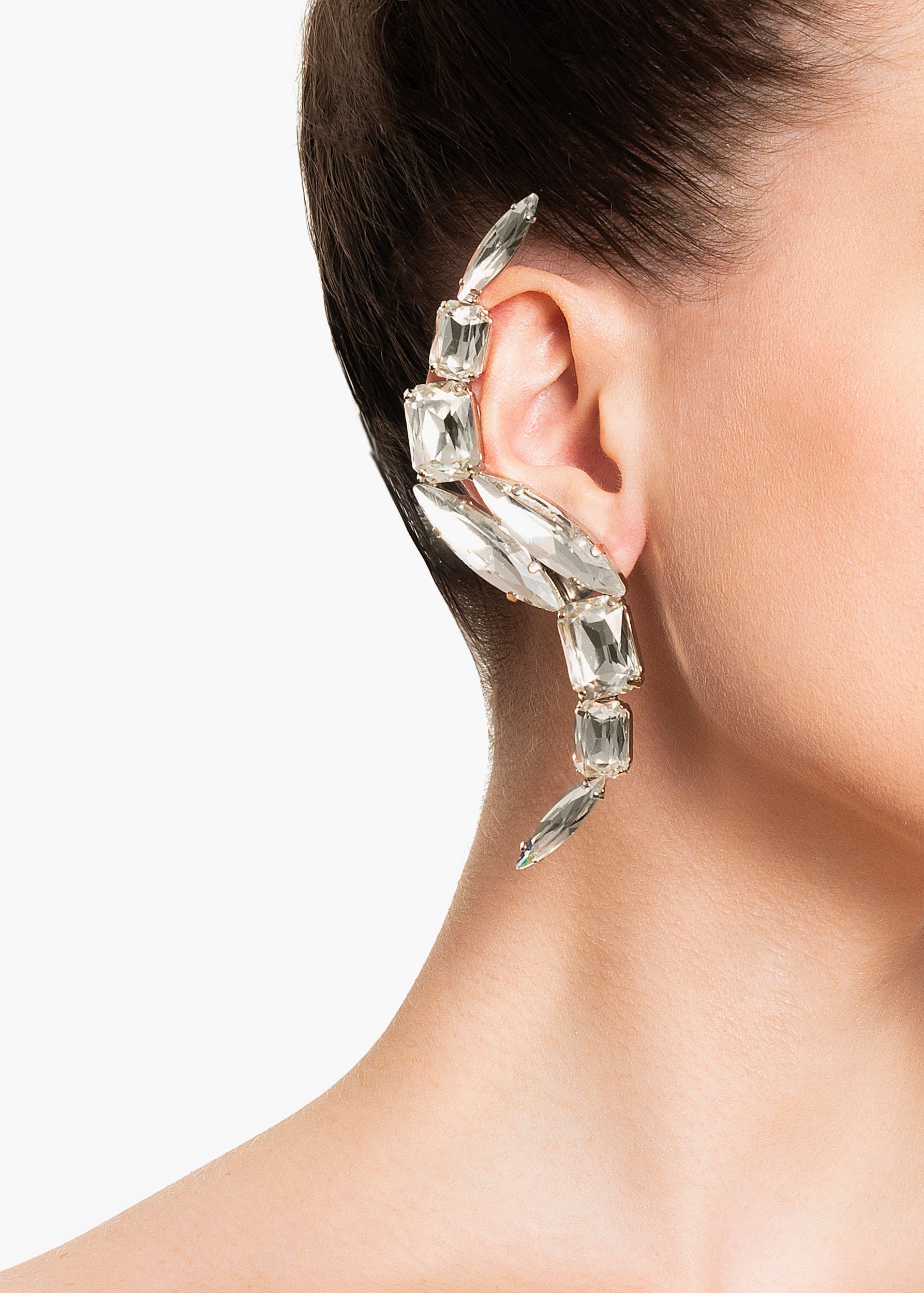 Luna Earjewels silver white