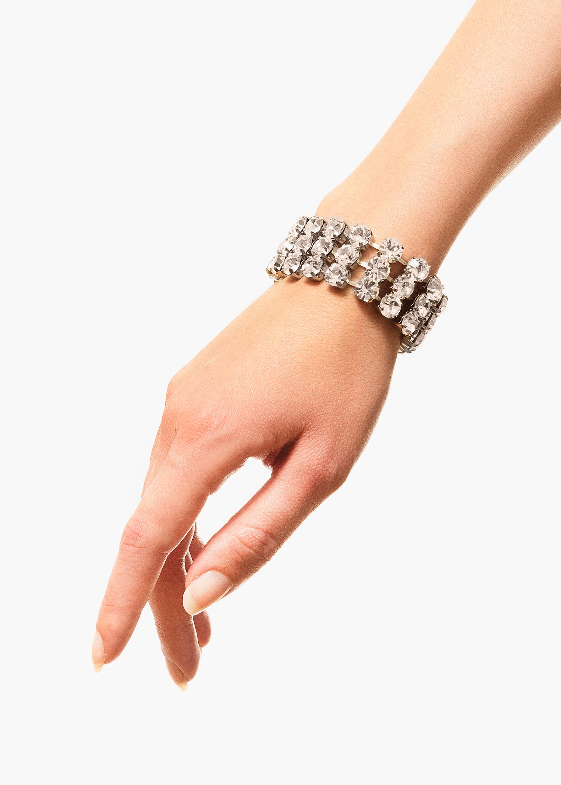 Monica bracelet white crystal