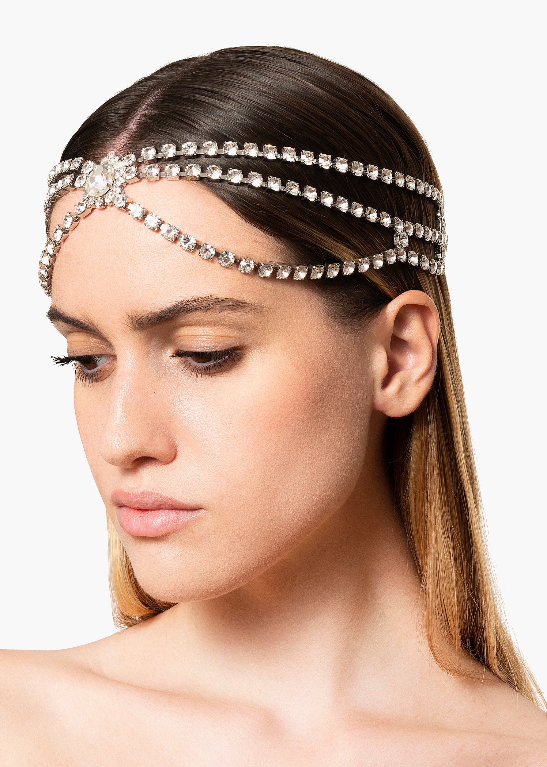 Alessandra Headband crystal white