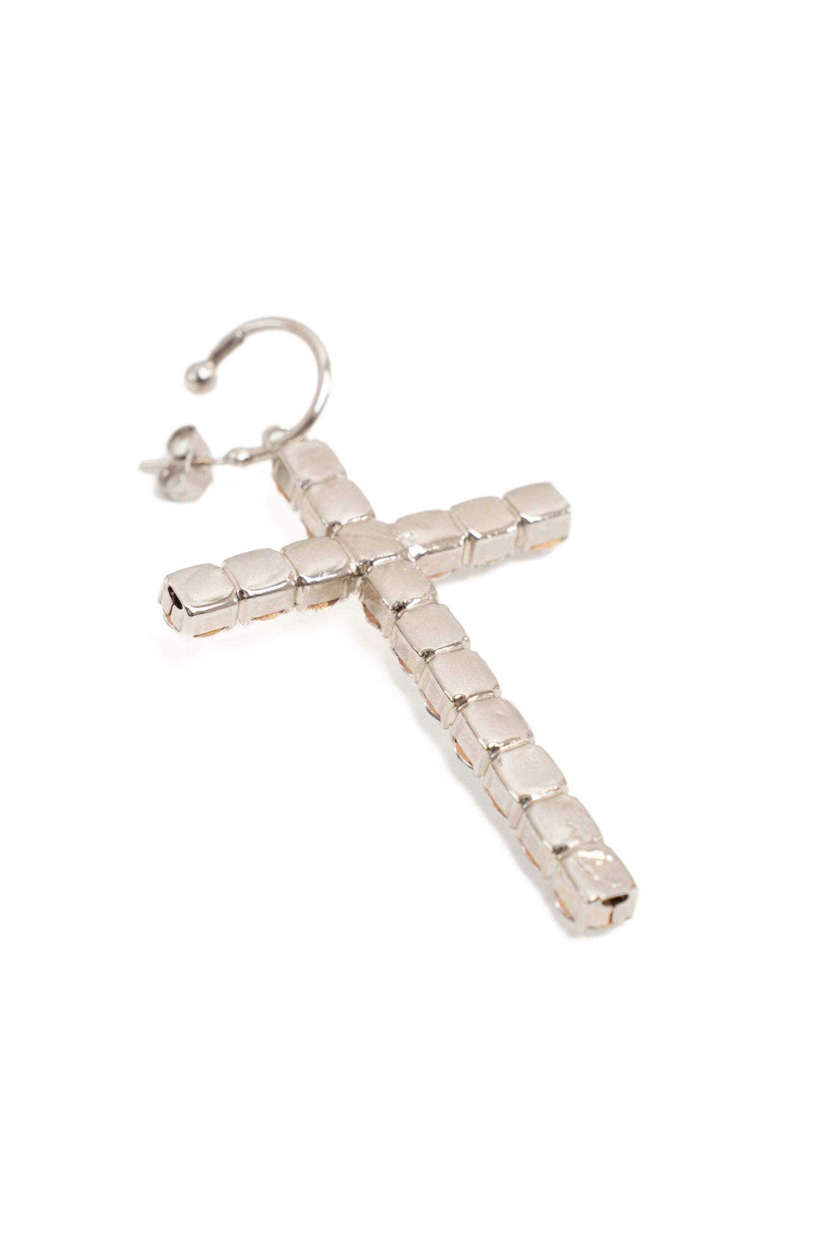 Gabriella Earjewels cross big silver