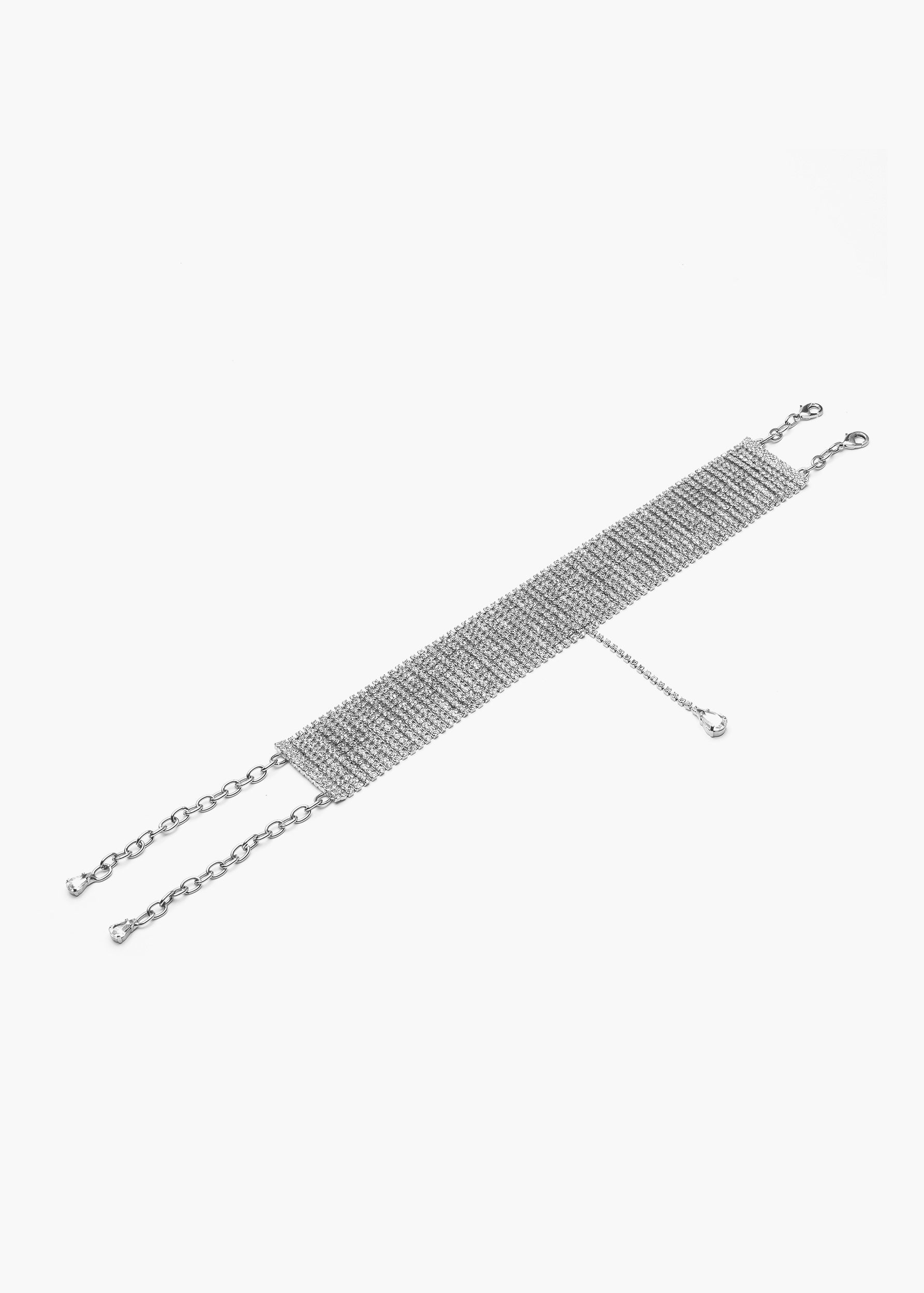 Francesca necklace silver nude skin