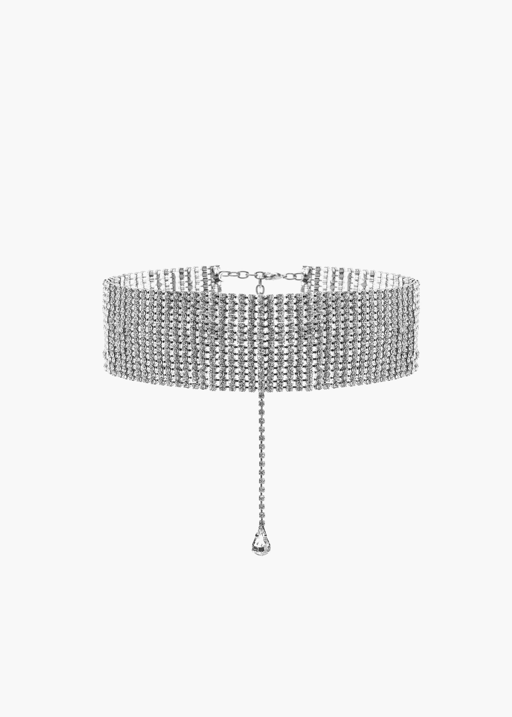 Francesca necklace silver nude skin