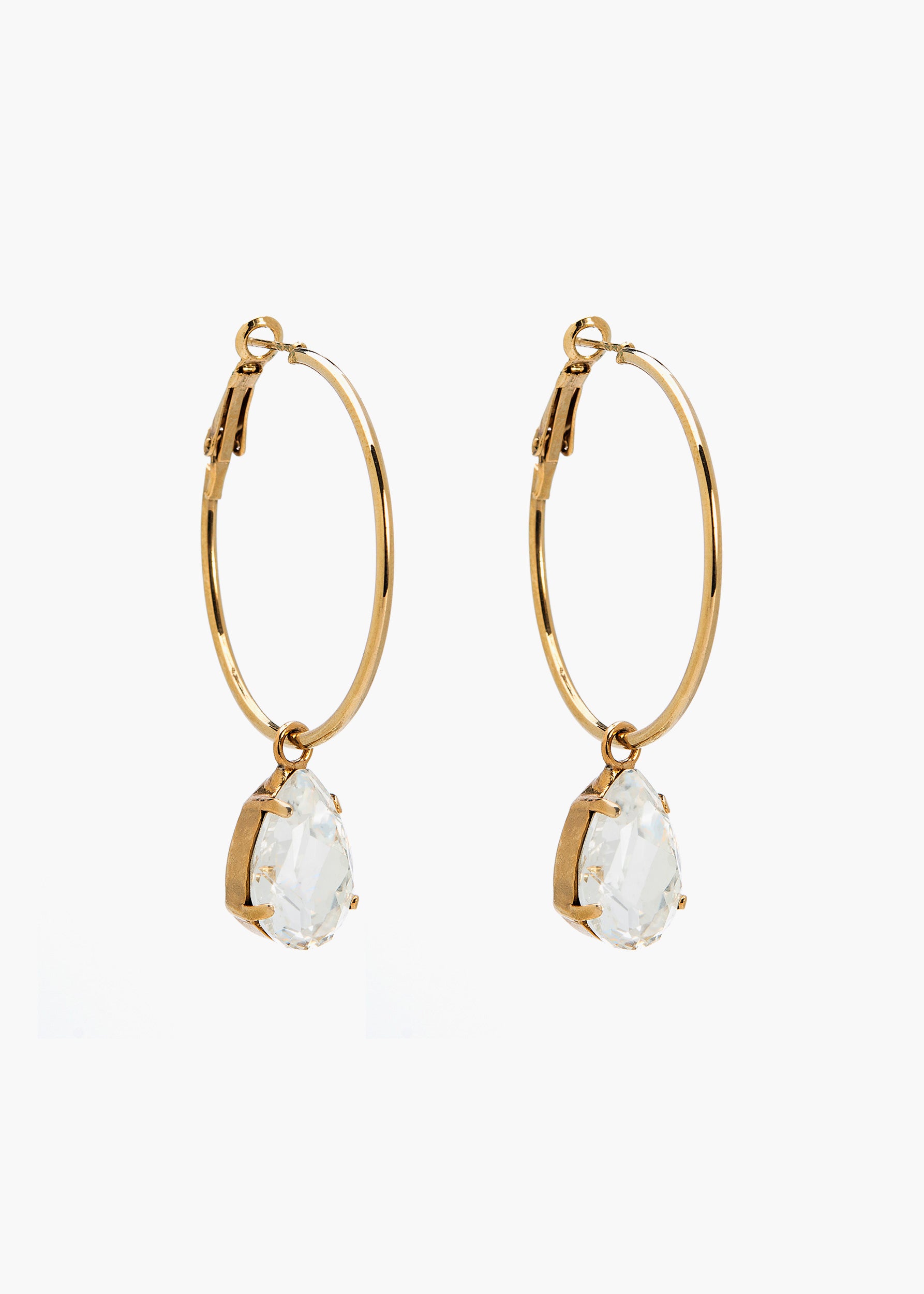 Lea Earjewels gold crystal