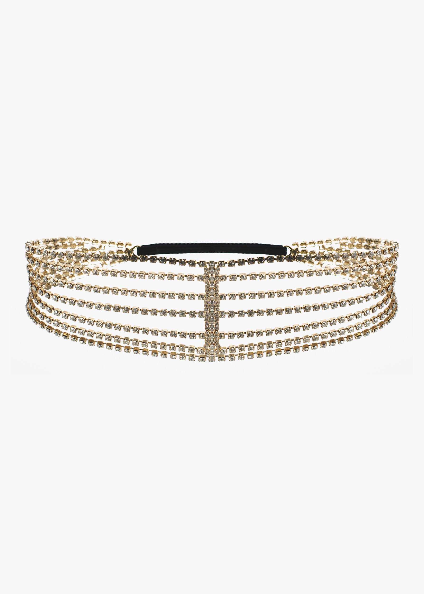 Vittoria Headband gold white Nude skin