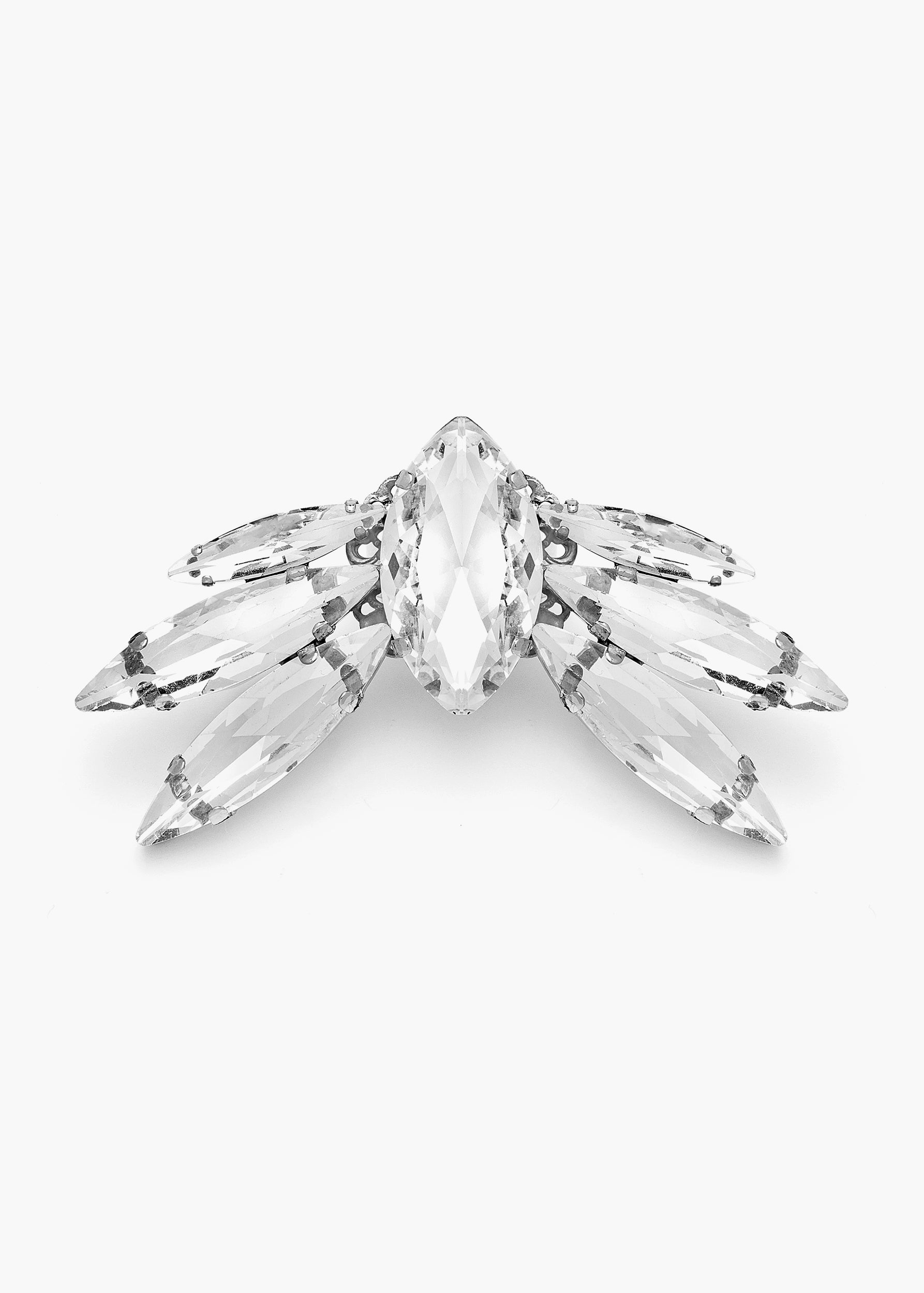 Flora ring silver white
