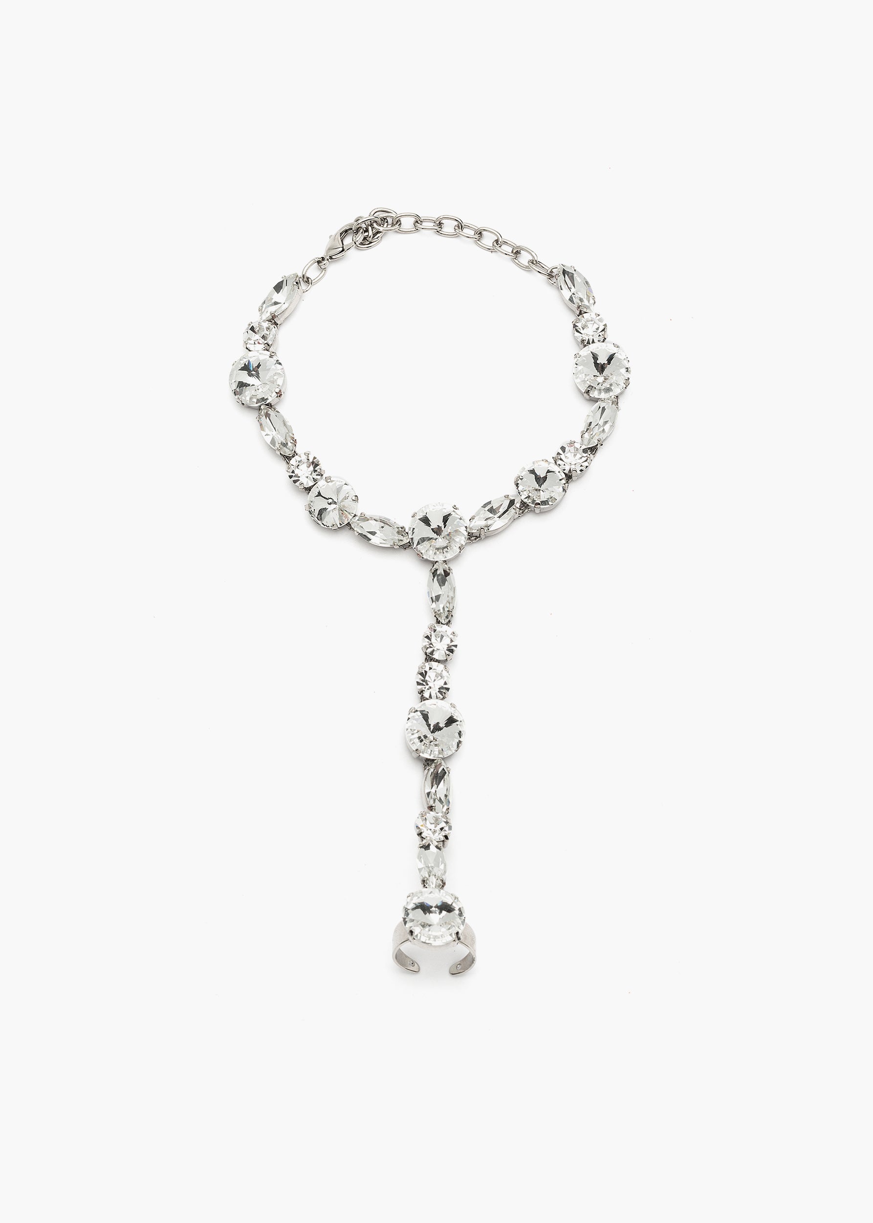 Susy ankle jewel silver white
