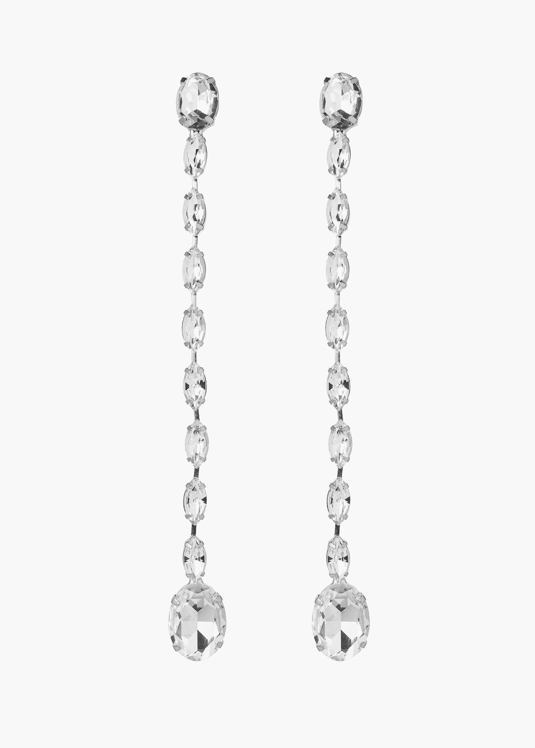 Cinzia Earjewels crystal silver white