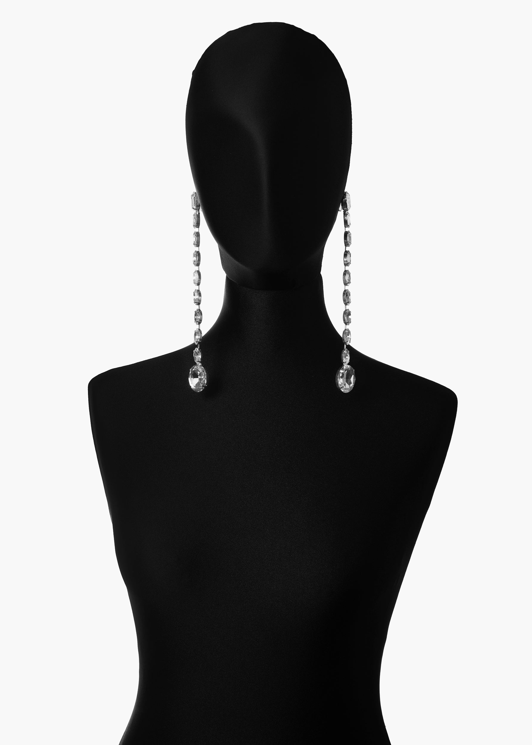 Cinzia Earjewels crystal silver white
