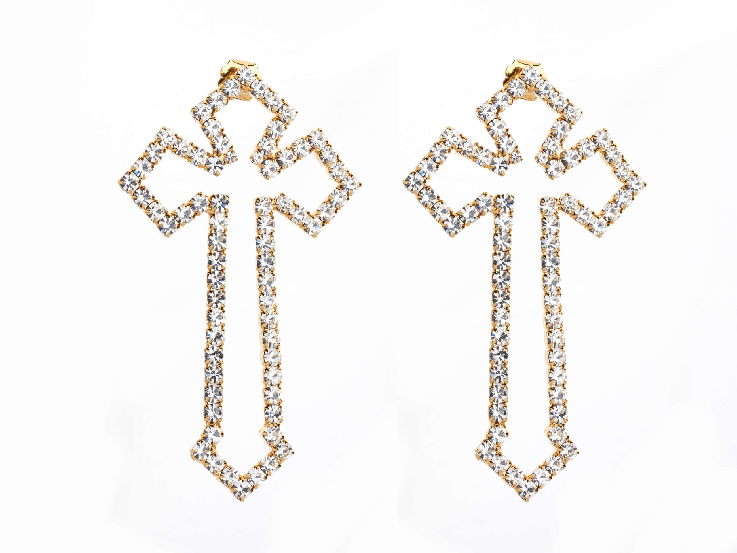 Maddalena earrings Gold White