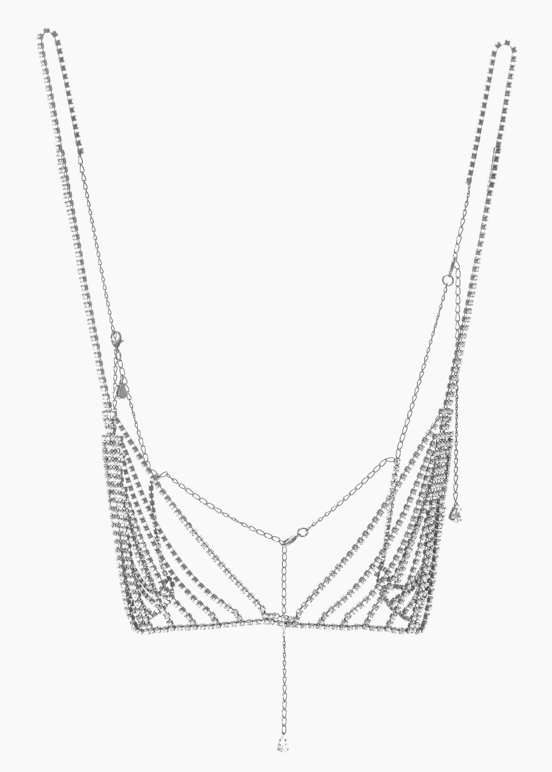 Donna Top silver white crystal
