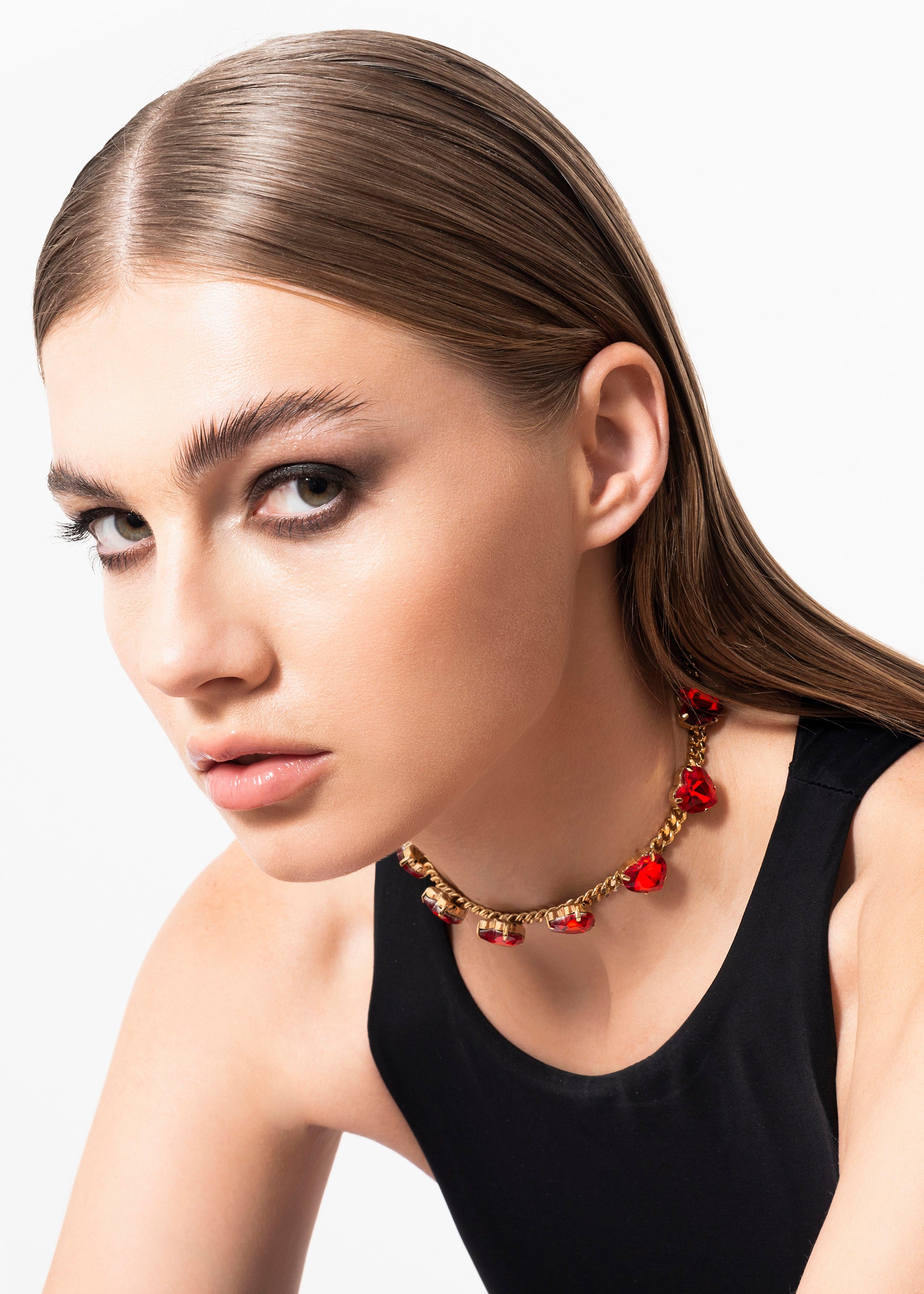 Giulia necklace gold red