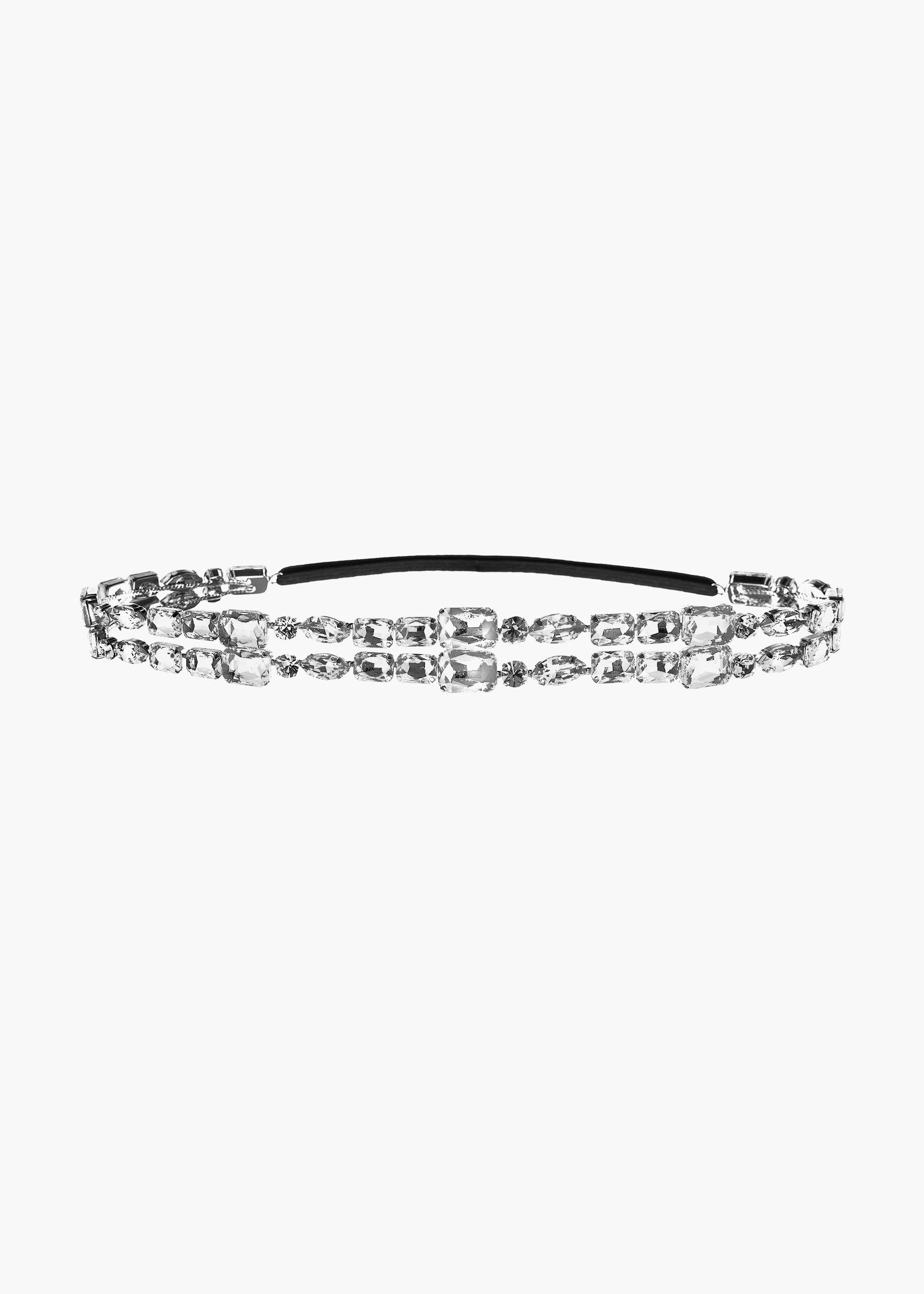 Benedetta Crystal Headband white
