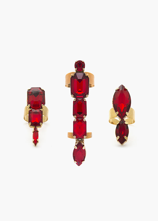 Gaia ring gold red